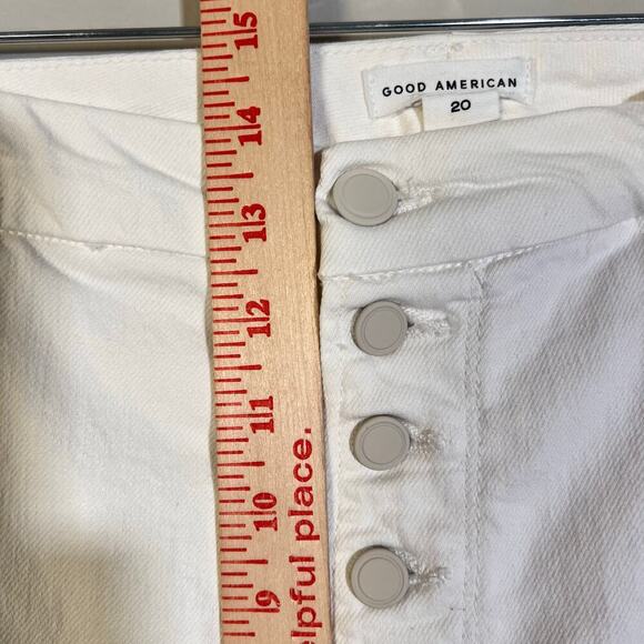 Good American Good Legs Light Compression Denim Jeans Size 20 Cloud White Plus - Picture 9 of 10